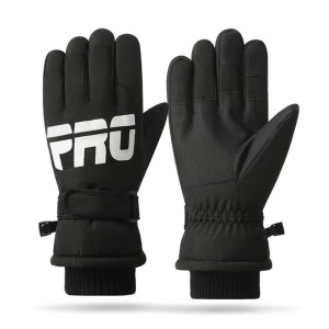 Manusi iarna Touch Screen, impermeabile, anti-alunecare, Marimea L, captusite, pentru ski, aer liber, SKDR OG104 - Negru
