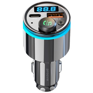 Modulator FM Auto, Proove, 30W, Fast Charge, Bluetooth 5.3, USB, Type-C, U-Disk, TF Card, LED, Negru