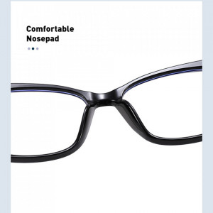 Ochelari calculator dama protectie lumina albastra, Cat Eye, Techsuit (PC28016-C1) - Negru - Img 4