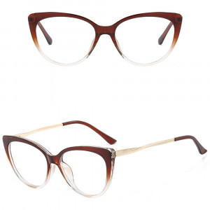 Ochelari calculator dama protectie lumina albastra, Techsuit (F5018-C9) - Transparent Red - Img 3