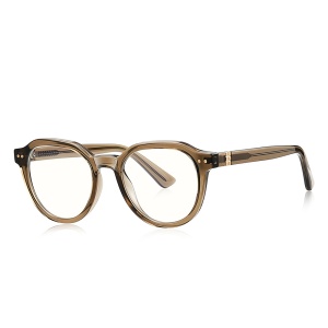 Ochelari Protectie Blue Light Unisex/Barbati, SKYDDAR INNOVATION, Rame Metalice, 2228, Design Modern, set cu sticker, Maro