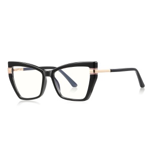 Ochelari Protectie Blue Light Unisex/Femei, SKYDDAR INNOVATION, Rame Metalice, 2269, Design Modern, set cu sticker, Negru