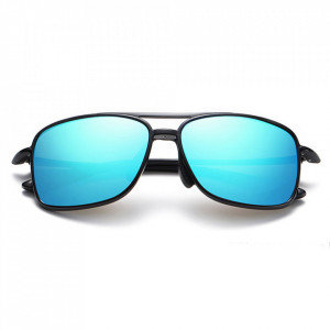 Ochelari soare barbati cu protectie UV (MM99), Techsuit - Bright Black / Ice BLue - Img 2