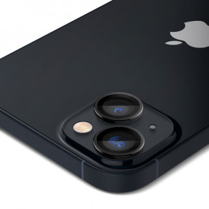 Pachet 2x Folie camera iPhone 14 / 14 Plus Optik.TR Spigen - Negru - Img 2