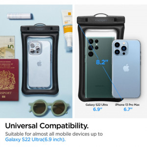 [Pachet 2x] Husa subacvatica A610, universala, Spigen - Negru - Img 7