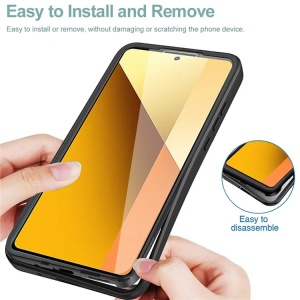 [Pachet 360°] Husa + Folie Xiaomi 14T Pro, SKDR ColorShield 360° - Negru - Img 5