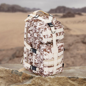 Rucsac Tactic 35L, Impermeabil, Compartimente Multiple, Curele Reglabile, Ideal Outdoor, Forcell Ranger Shark, Desert Camo - Img 6