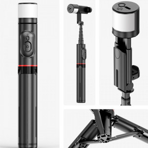 Selfie stick tip trepied cu telecomanda Bluetooth, Techsuit Q12S - Negru - Img 3
