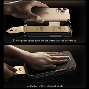 [Set x3] Folie sticla pentru iPhone 17 / iPhone 16 Pro, rezistenta la zgarieturi, Corning Gorilla Glass UltraFit, ESR – Transparent - Img 2