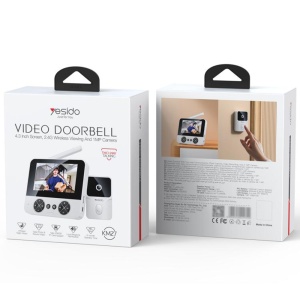 Sonerie Video Intercom Wireless, Camera 2K, Unghi 180 Grade, Ecran 4.3 inch, 1000mAh, Yesido, Negru - Img 7