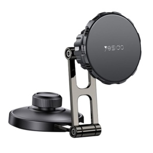 Suport auto magnetic, Brat telescopic, Prindere bord si display, ABS, Yesido, Negru