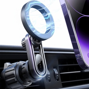 Suport Auto Magnetic cu Prindere pe Grila si Magneti N52, Fixare Ferma Reglabila, Compatibil Universal, Lisen YL0222100001, Negru