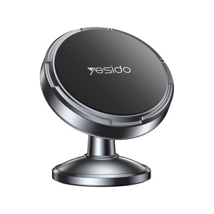 Suport auto telefon, Magnetic, Bord, Rotire 360, Aliaj zinc, Yesido, Negru