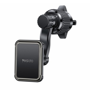 Suport auto telefon, Magnetic, Grila ventilatie, 6 Magneti N52, Rotire 360, Yesido, Negru
