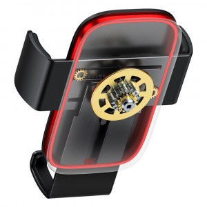 Suport de Masina pentru Telefon Grila Ventilatie - Baseus Metal Age II Gravity (SUJS000001) - Black - Img 5