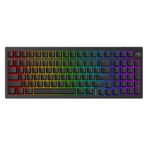Tastatura Wireless Gaming 98 Taste RGB, Dual Mode 2.4GHz + Bluetooth 5.2, Baterie 4000mAh, Port Type-C, Cablu 1.8m, Proove Slicker, Negru
