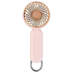 Ventilator Portabil Mini, 3 Viteze, de Birou, de Mana, USB, 1200mAh, SKDR LittleWonder - Roz Auriu