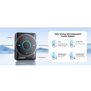 Adaptor Bluetooth Auxiliar Jack, Ugreen CM723, Negru - Img 2