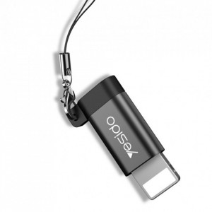 Adaptor Lightning la Micro USB, Plug & Play, 480Mbps, Yesido (GS05) - Negru
