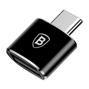 Adaptor OTG Baseus, CATOTG-01, USB 2.0 la Type-C, 480Mbps, 2.4A, Negru