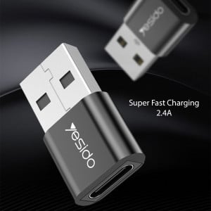 Adaptor OTG USB la Type-C 5Gbps, Yesido (GS09) - Negru - Img 2