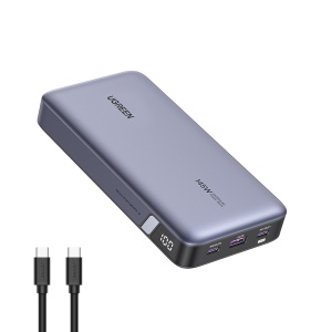 Baterie Externa cu Display Digital, USB, 2x Type-C, 25000mAh, PD3.0, 145W, 5V/3A, Ugreen PB205 - Space Gray - Img 3