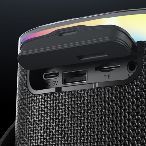 Boxa portabila Bluetooth, 8W, IP67, 1800mAh, RGB, Yesido, Negru - Img 4