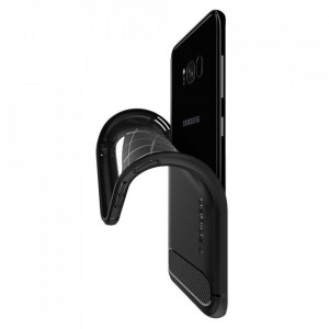 Bumper Samsung Galaxy S8, Rugged Armor Spigen - Negru - Img 2