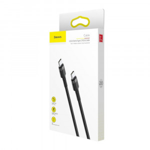 Cablu de Date Type-C la Type-C 480Mbps, PD2.0, 60W, 3A, 1m - Baseus Cafule (CATKLF-GG1) - Black - Img 7