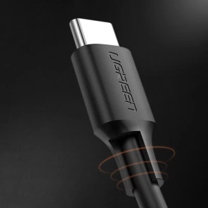Cablu de Date USB-C la USB-C, 3A, 60W, 1m, Ugreen US286, Negru - Img 5