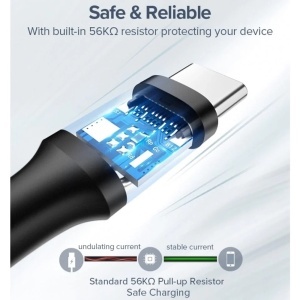 Cablu de Date USB la Type-C, PD18W, 3A, 2m, Ugreen US287, Negru - Img 6