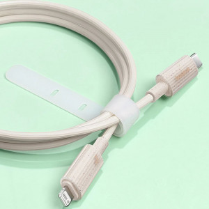 Cablu Type-C to Lightning, Fast Charging, 20W, 480Mbps, 1m - Baseus Habitat Series (P10360201631-00) - Natural Green - Img 7