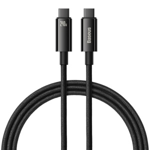 Cablue de Date Type-C la Type-C 240W, Fast Charging, 2m, Baseus Tungsten Gold, Negru