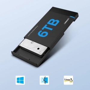 Carcasa HDD/SDD, SATA, 5Gbps + Cablu USB la Micro-B, Ugreen US221, Negru - Img 3