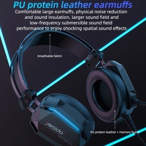 Casti Gaming, Surround 3D, RGB, Jack 3.5mm, USB, Mic, Yesido, Negru - Img 3