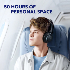 Casti On-Ear Bluetooth 5.3, Noise Cancelling, USB-C - Anker Space Q45 (A3040G11) - Black - Img 2