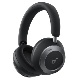 Casti On-Ear Wireless Activ Noise Cancelling, BT 5.3, Hi-Res, Anker SoundCore Space One Pro, Negru