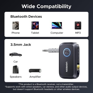 Convertor Audio Jack 3.5mm, Bluetooth 6.0, Ugreen, Negru - Img 7
