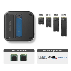 Dock USB-C la 5x USB, 2x USB-C, SD/TF, M2 NVMe, 10Gbps, 8TB, 4cm, Ugreen CM841, Negru - Img 4