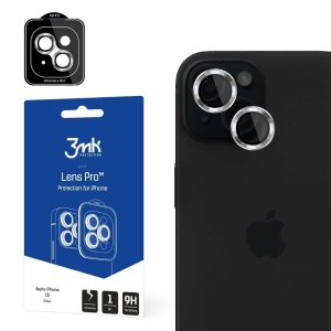 Folie camera pentru iPhone 15 din sticla, Full Cover, Ultra Rezistenta, Premium, Lens Protection Pro 3mk, Argintiu