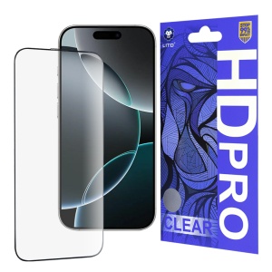 Folie de Sticla iPhone 16 Pro, Sticla securizata, Lito, HD Pro Clear, Negru