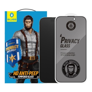 Folie pentru iPhone 15 Pro Max, Blueo, Sticla Securizata, Ultra HD, Anti-Peep Privacy Glass, Privacy
