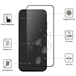 Folie pentru Motorola Moto G77 / Moto G67 din Sticla Securizata, Ultra HD, set cu sticker, ESD Glass Anti Static, Transparent - Img 2
