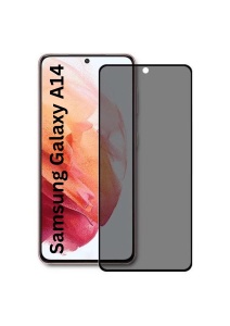 Folie pentru Samsung Galaxy A14 5G / Galaxy A14 4G, Anti-spy Ultra HD, Protectie 9H, Montare Simplă, 111D, Privacy, set cu sticker