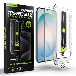 Folie pentru Samsung Galaxy S26 Plus, sticla securizata, Sistem montare, Protectie 9H, set cu sticker, TitanGlass CrystalHD, Transparenta