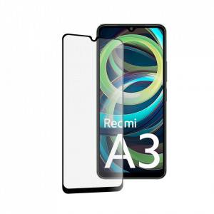 Folie sticla pentru Xiaomi Redmi A3, full glue, SKYDDAR 9H - Negru