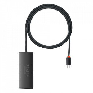 Hub adaptor Type-C la 4x USB 3.0, 1x Type-C, 1metru, Baseus - Negru - Img 5