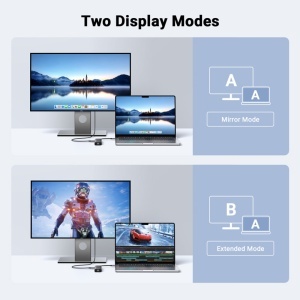 Hub Type-C la 2x USB3.2, 2x Type-C, HDMI, RJ45, PD100W, 10Gbps, 1000Mbps, Ugreen, Gri - Img 6