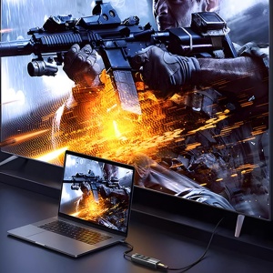 Hub, USB-C la HDMI 4K, 3x USB, PD 100W, Yesido, Gri - Img 6