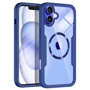 Husa 360° iPhone 16, SKYDDAR INNOVATION, [Pachet 360°] ColorVerse MagSafe, Albastru, set cu sticker